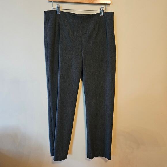 Talbots Charcoal Grey Dress Pants, Size 12P Stretch Straight Leg Mid Rise - Picture 1 of 7